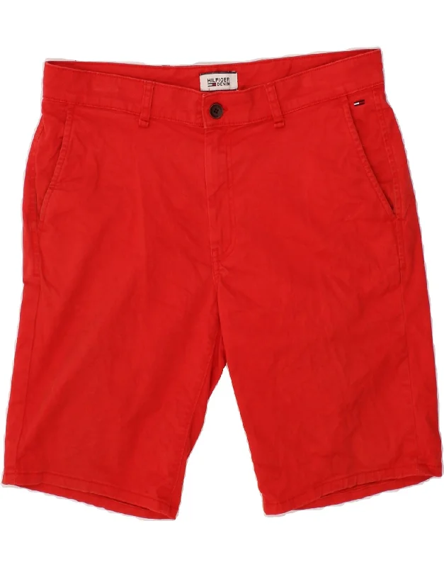 TOMMY HILFIGER Mens Chino Shorts W33 Medium Red Cotton