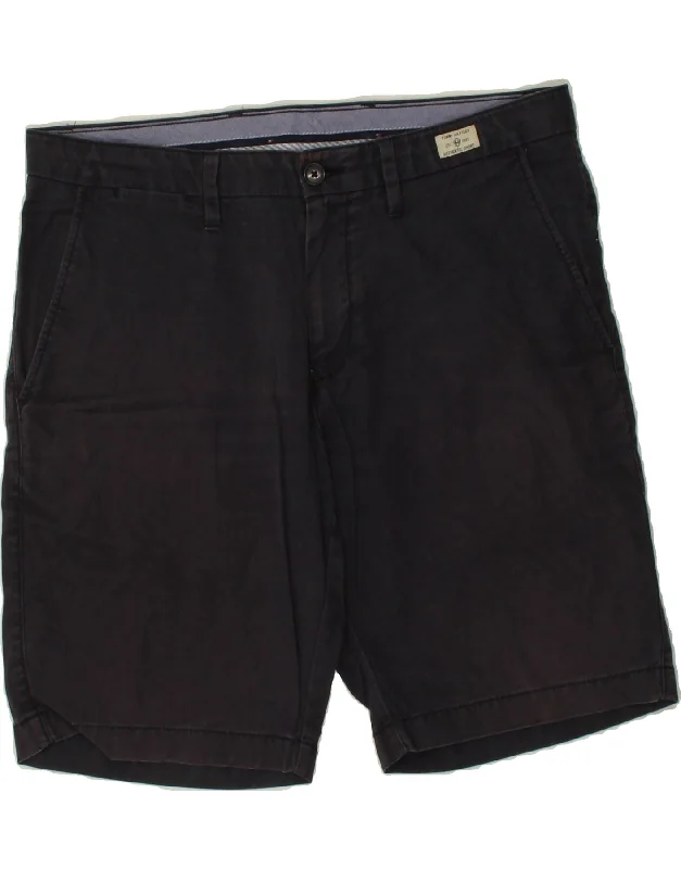 TOMMY HILFIGER Mens Chino Shorts W34 Large  Navy Blue Cotton