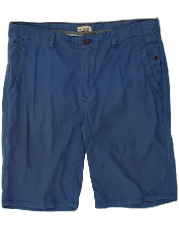 TOMMY HILFIGER Mens Chino Shorts W36 Large Blue Cotton