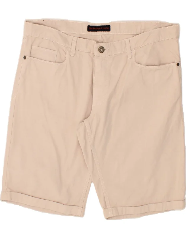 TRUSSARDI Mens Casual Shorts IT 54 2XL W38  Beige