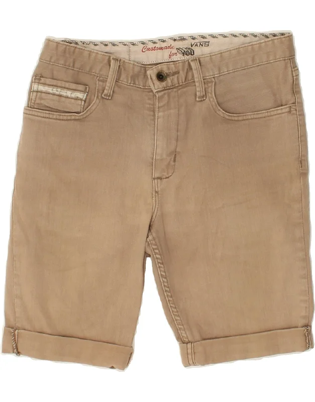 VANS Mens Denim Shorts W29 Small Brown Cotton