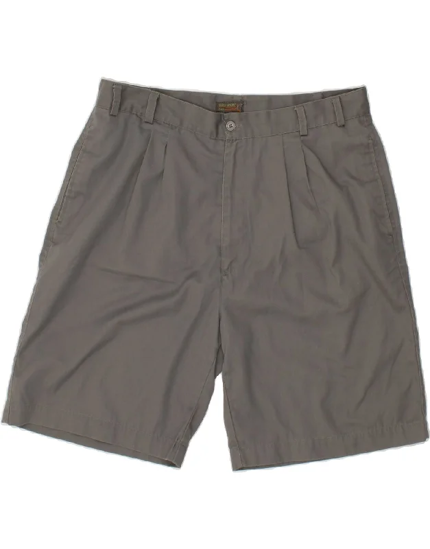 VINTAGE Mens Pegged Chino Shorts W38 XL Grey Polyester