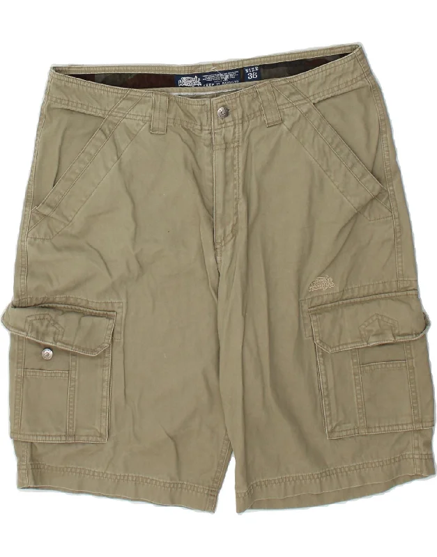 WEIRD FISH Mens Cargo Shorts W36 Large  Khaki Cotton