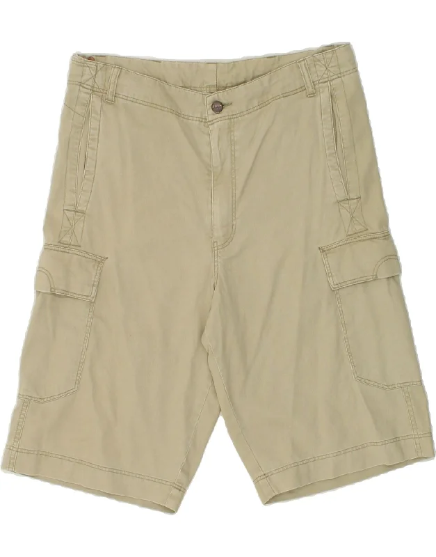 WRANGLER Mens Cargo Shorts W32 Medium Beige Cotton